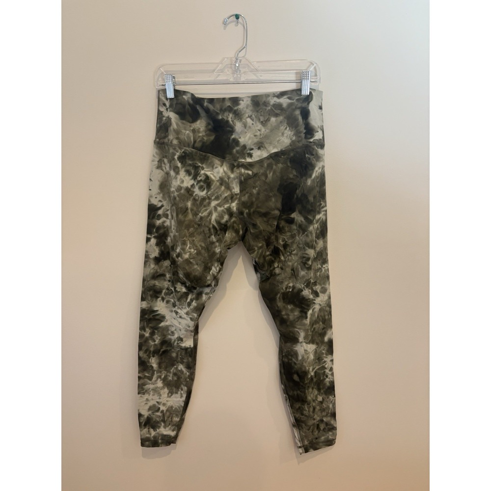 Lululemon Women Diamond Dye Green High Rise Align Leggings Size 14